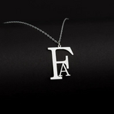 Two Letters Pendant Silver Plated