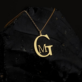Two Letters Pendant Gold Plated