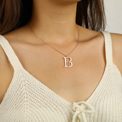 Two Letters Pendant Silver Plated