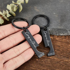 2Pcs Heart Keychain Black