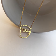 Face Charm Necklace Silver Plated