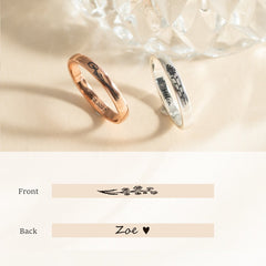 Tiny Birth Flower Ring Gold Plated